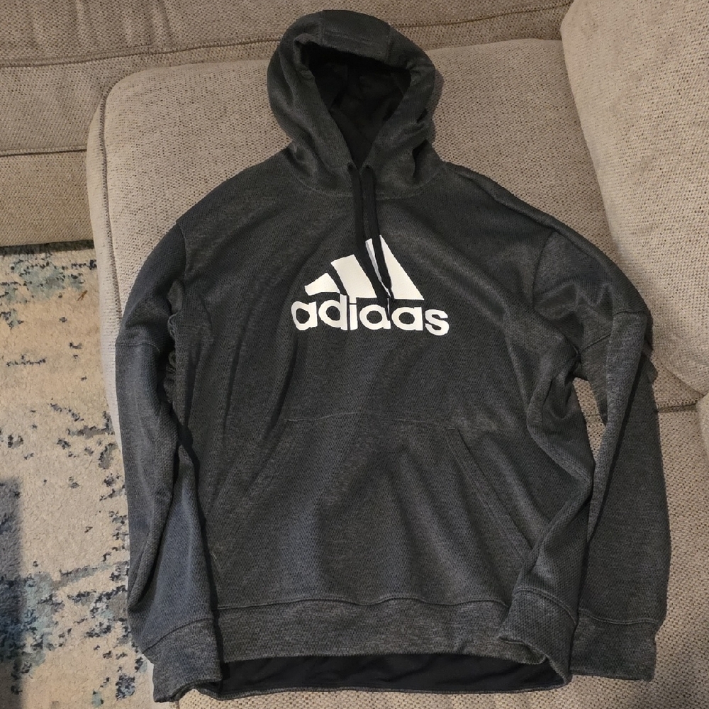 Adidas Men's Dark Gray Hoodie size XL